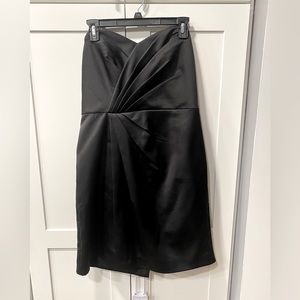 David's Bridal Strapless Black Cocktail Dress